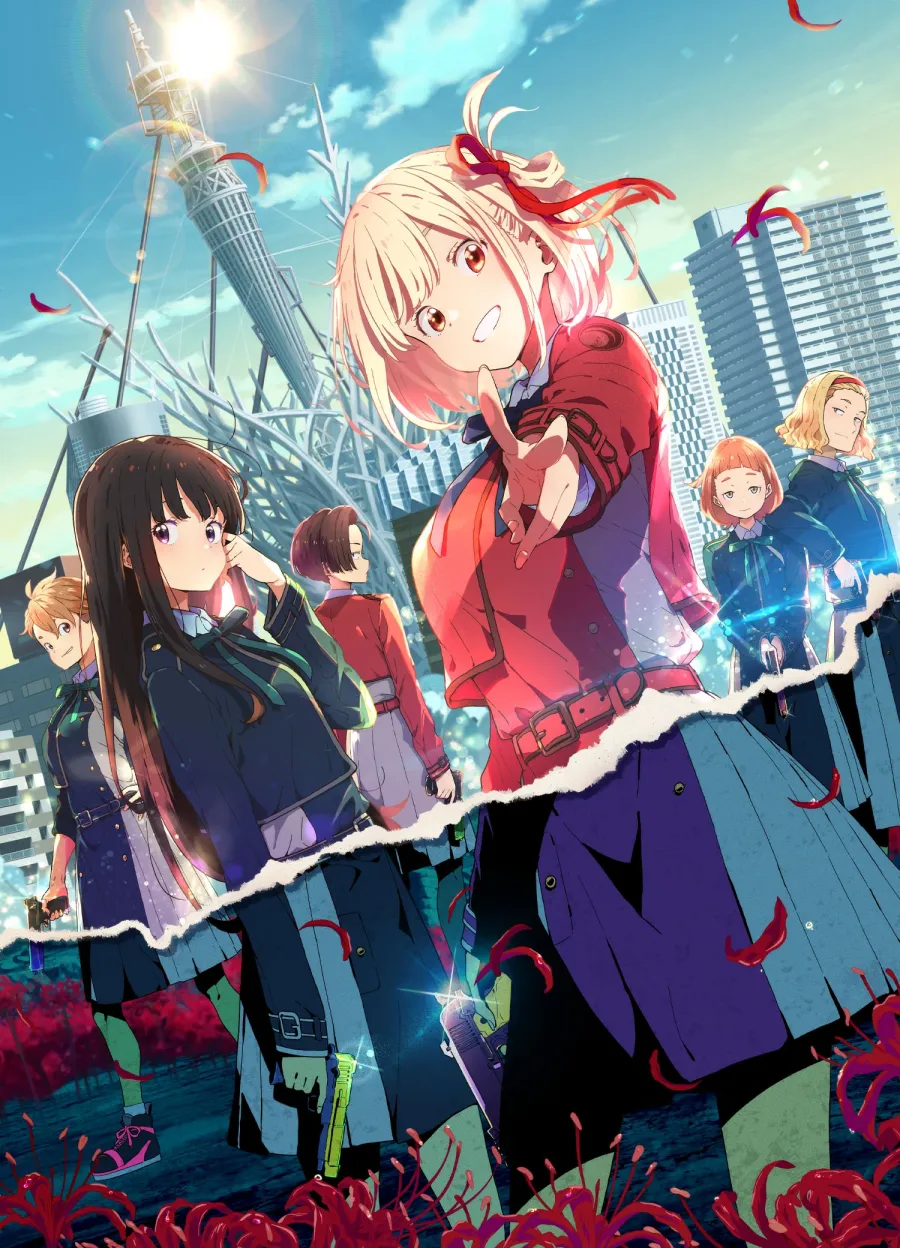 Material promocional original de Lycoris Recoil