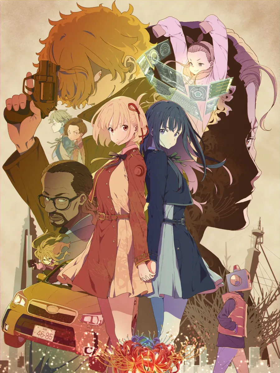 Material promocional original de Lycoris Recoil
