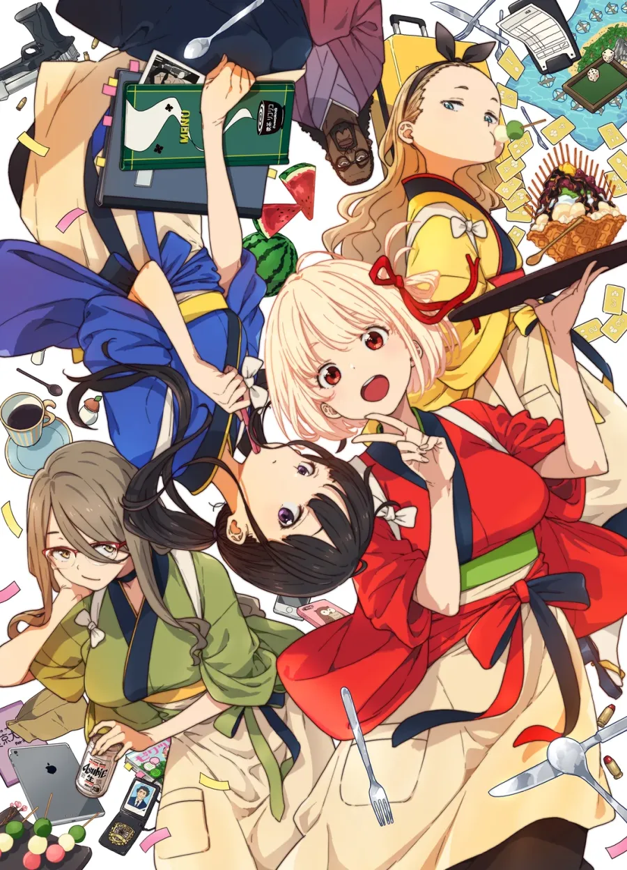 Material promocional original de Lycoris Recoil