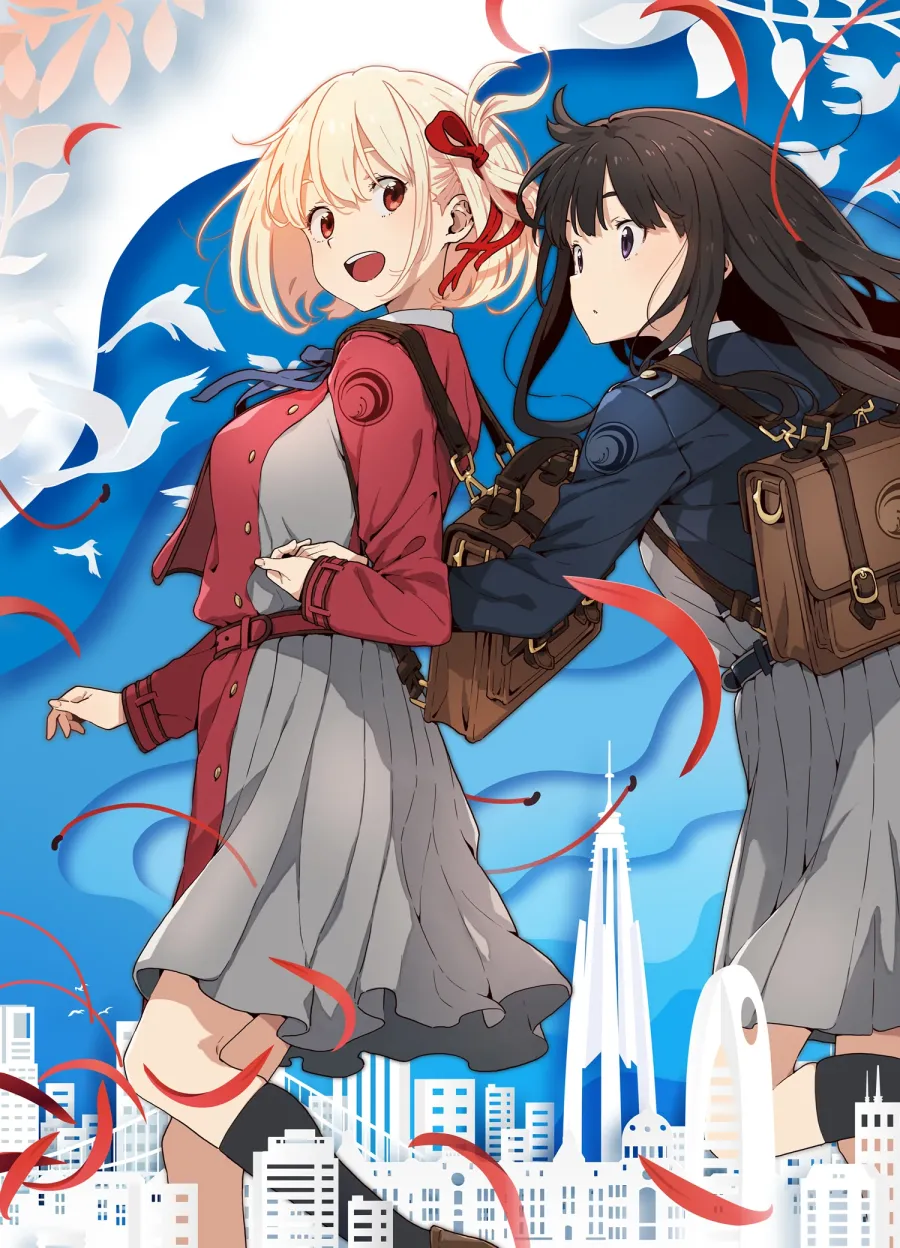 Material promocional original de Lycoris Recoil